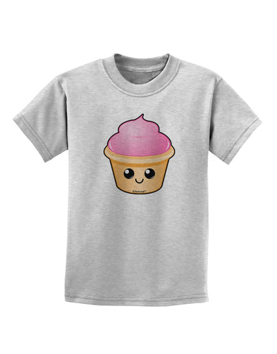 Cute Cupcake Design #2 Childrens T-Shirt by TooLoud-Childrens T-Shirt-TooLoud-AshGray-X-Small-Davson Sales