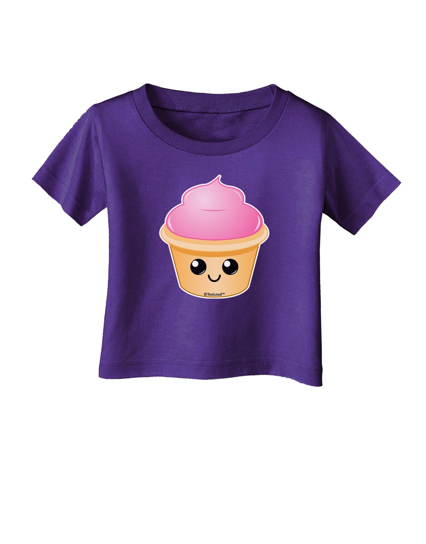 Cute Cupcake Design #2 Infant T-Shirt Dark by TooLoud-Infant T-Shirt-TooLoud-Purple-06-Months-Davson Sales