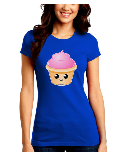 Cute Cupcake Design #2 Juniors Crew Dark T-Shirt by TooLoud-T-Shirts Juniors Tops-TooLoud-Royal-Blue-Juniors Fitted Small-Davson Sales