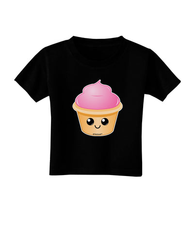 Cute Cupcake Design #2 Toddler T-Shirt Dark by TooLoud-Toddler T-Shirt-TooLoud-Black-2T-Davson Sales