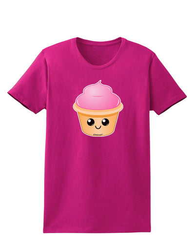 Cute Cupcake Design #2 Womens Dark T-Shirt by TooLoud-Womens T-Shirt-TooLoud-Hot-Pink-Small-Davson Sales