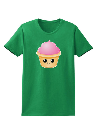 Cute Cupcake Design #2 Womens Dark T-Shirt by TooLoud-Womens T-Shirt-TooLoud-Kelly-Green-X-Small-Davson Sales