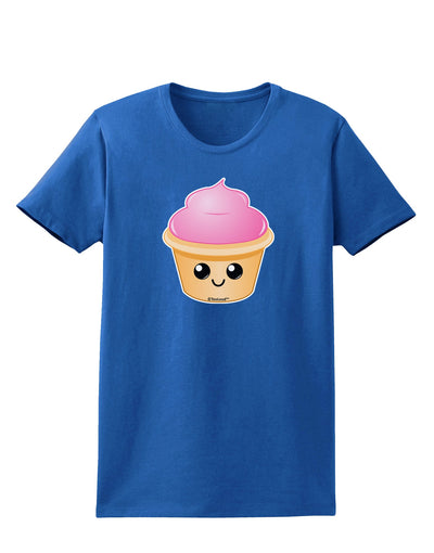 Cute Cupcake Design #2 Womens Dark T-Shirt by TooLoud-Womens T-Shirt-TooLoud-Royal-Blue-X-Small-Davson Sales