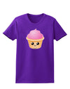 Cute Cupcake Design #2 Womens Dark T-Shirt by TooLoud-Womens T-Shirt-TooLoud-Purple-X-Small-Davson Sales