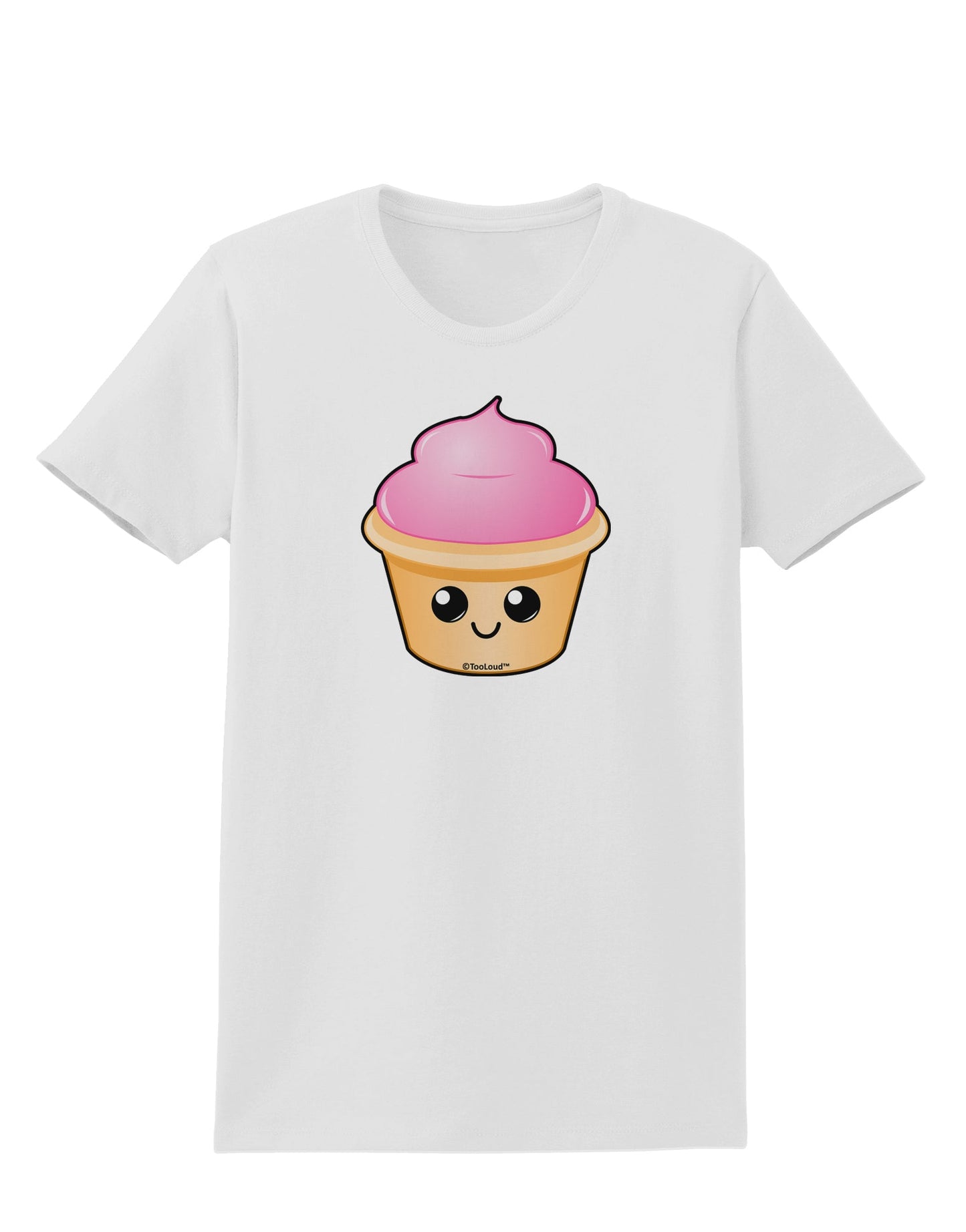 Cute Cupcake Design #2 Womens T-Shirt by TooLoud-Womens T-Shirt-TooLoud-White-X-Small-Davson Sales