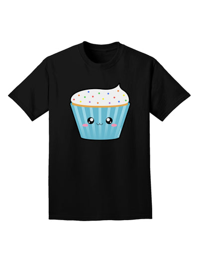 Cute Cupcake with Sprinkles Adult Dark T-Shirt by TooLoud-Mens T-Shirt-TooLoud-Black-Small-Davson Sales