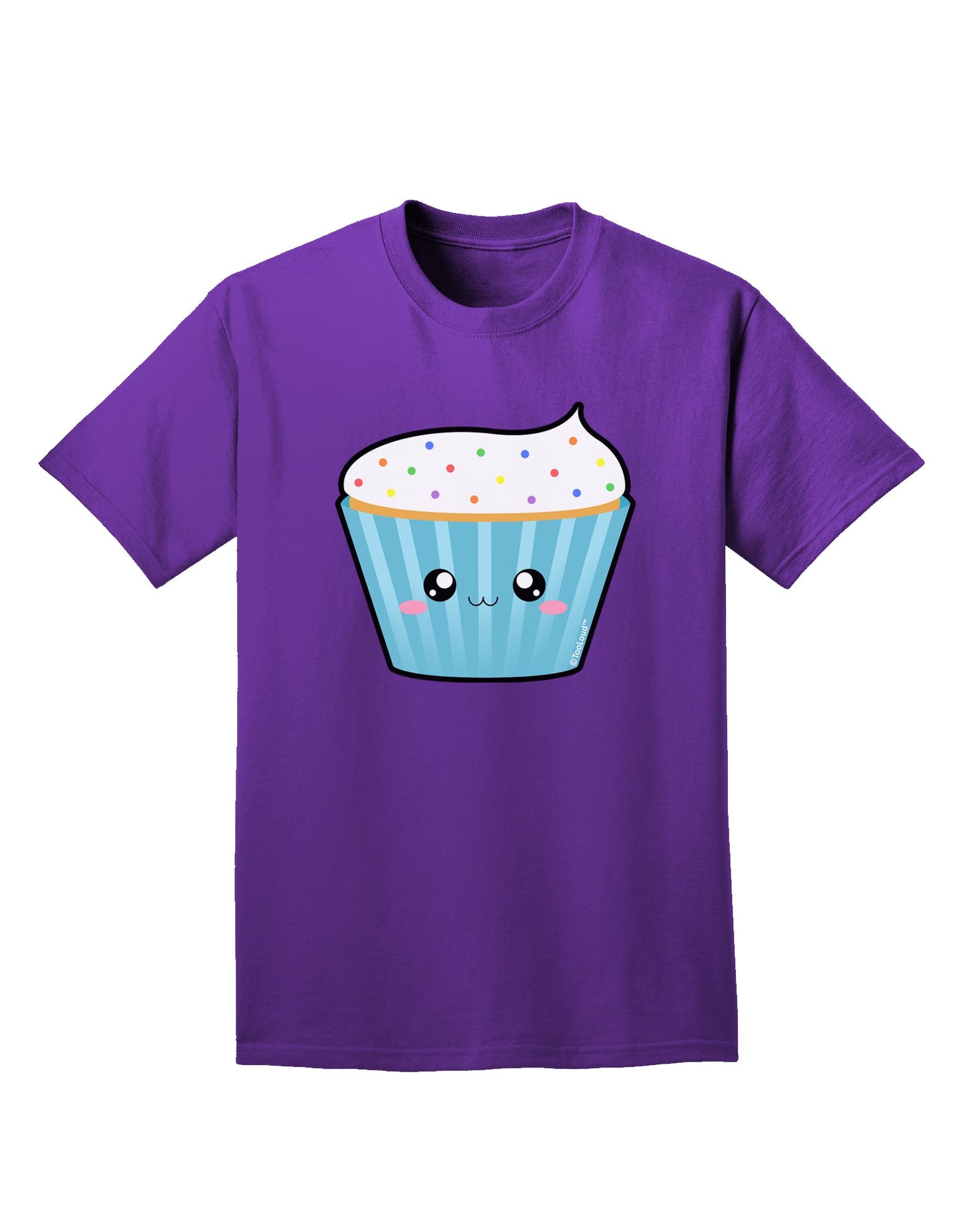 Cute Cupcake with Sprinkles Adult Dark T-Shirt by TooLoud-Mens T-Shirt-TooLoud-Purple-Small-Davson Sales