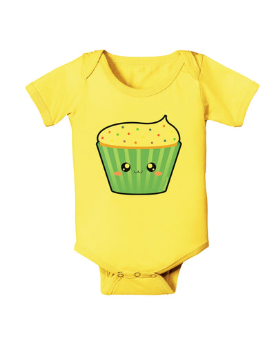 Cute Cupcake with Sprinkles Baby Romper Bodysuit by TooLoud-Baby Romper-TooLoud-Yellow-06-Months-Davson Sales