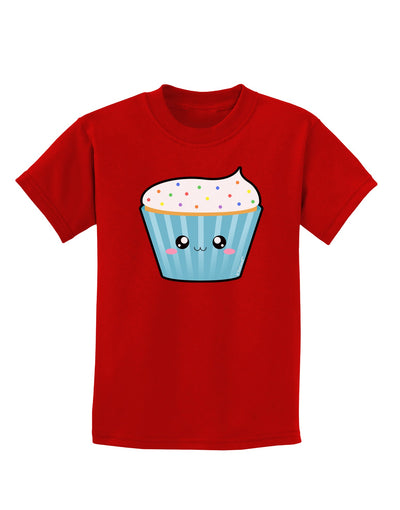 Cute Cupcake with Sprinkles Childrens Dark T-Shirt by TooLoud-Childrens T-Shirt-TooLoud-Red-X-Small-Davson Sales