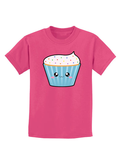 Cute Cupcake with Sprinkles Childrens Dark T-Shirt by TooLoud-Childrens T-Shirt-TooLoud-Sangria-X-Small-Davson Sales