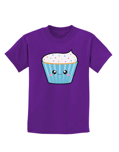 Cute Cupcake with Sprinkles Childrens Dark T-Shirt by TooLoud-Childrens T-Shirt-TooLoud-Purple-X-Small-Davson Sales