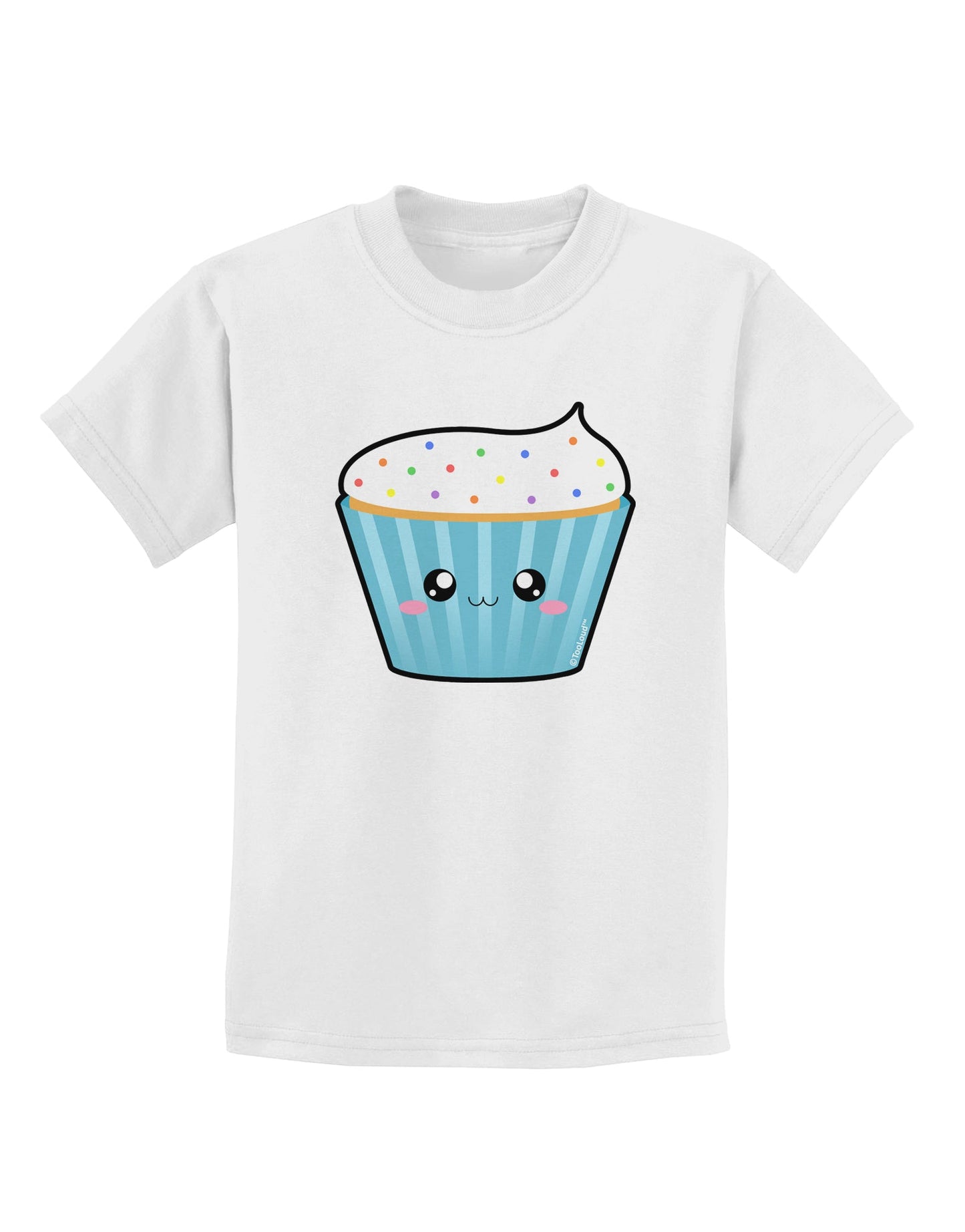 Cute Cupcake with Sprinkles Childrens T-Shirt by TooLoud-Childrens T-Shirt-TooLoud-White-X-Small-Davson Sales