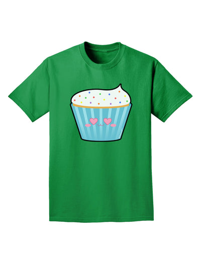 Cute Cupcake with Sprinkles - Heart Eyes Adult Dark T-Shirt by TooLoud-Mens T-Shirt-TooLoud-Kelly-Green-Small-Davson Sales