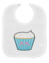 Cute Cupcake with Sprinkles - Heart Eyes Baby Bib by TooLoud