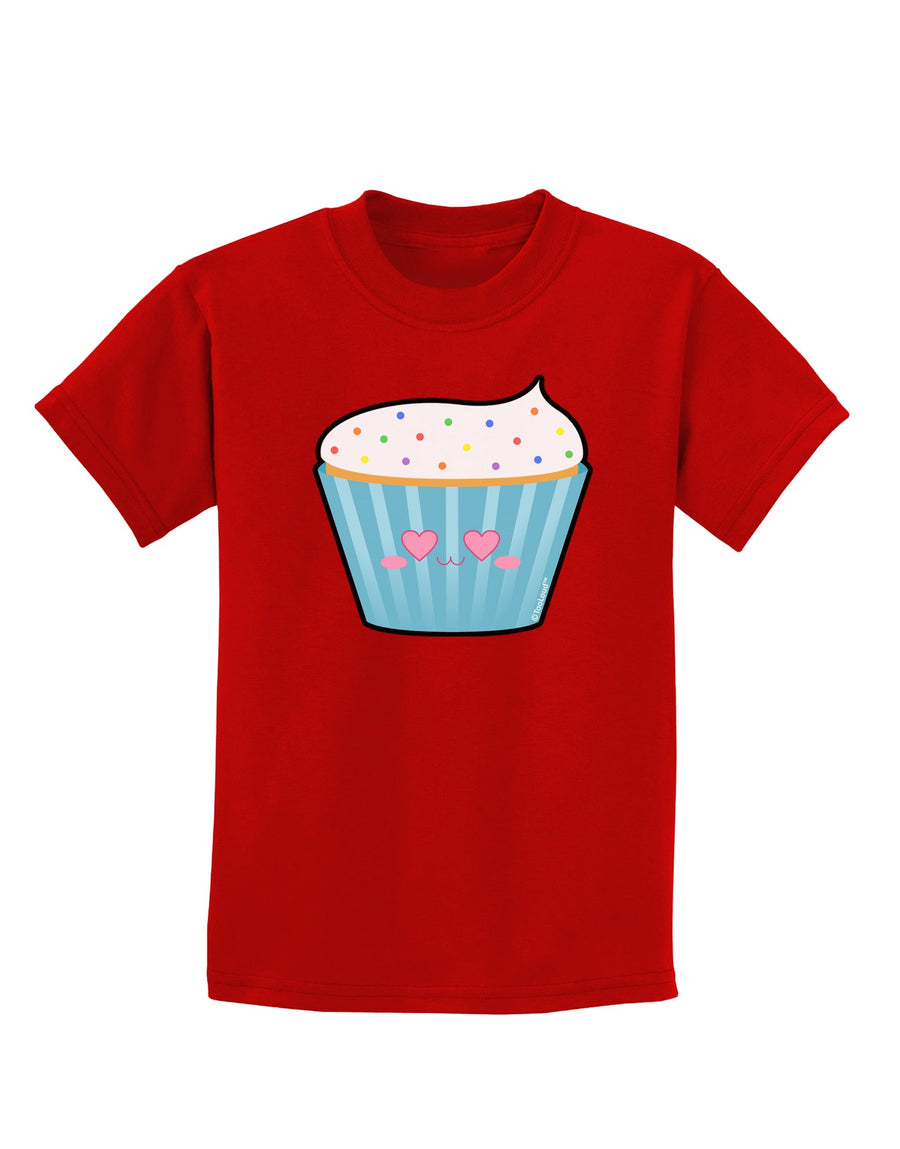 Cute Cupcake with Sprinkles - Heart Eyes Childrens Dark T-Shirt by TooLoud-Childrens T-Shirt-TooLoud-Black-X-Small-Davson Sales