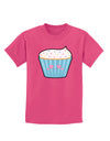 Cute Cupcake with Sprinkles - Heart Eyes Childrens Dark T-Shirt by TooLoud-Childrens T-Shirt-TooLoud-Sangria-X-Small-Davson Sales