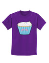 Cute Cupcake with Sprinkles - Heart Eyes Childrens Dark T-Shirt by TooLoud-Childrens T-Shirt-TooLoud-Purple-X-Small-Davson Sales