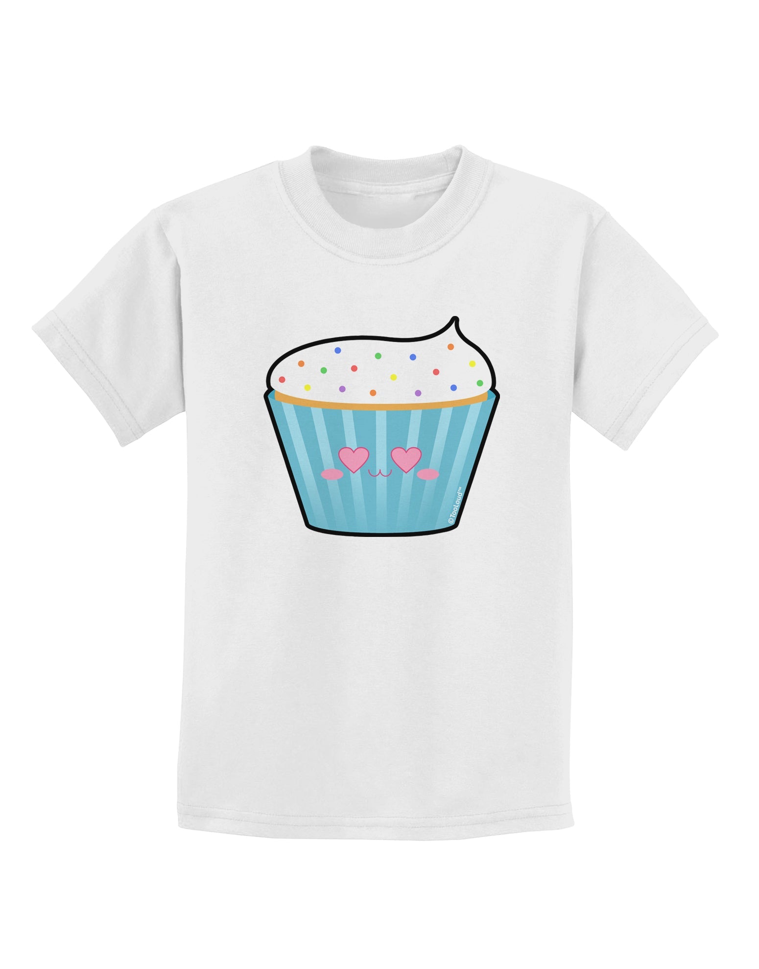 Cute Cupcake with Sprinkles - Heart Eyes Childrens T-Shirt by TooLoud-Childrens T-Shirt-TooLoud-White-X-Small-Davson Sales