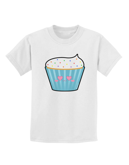 Cute Cupcake with Sprinkles - Heart Eyes Childrens T-Shirt by TooLoud-Childrens T-Shirt-TooLoud-White-X-Small-Davson Sales