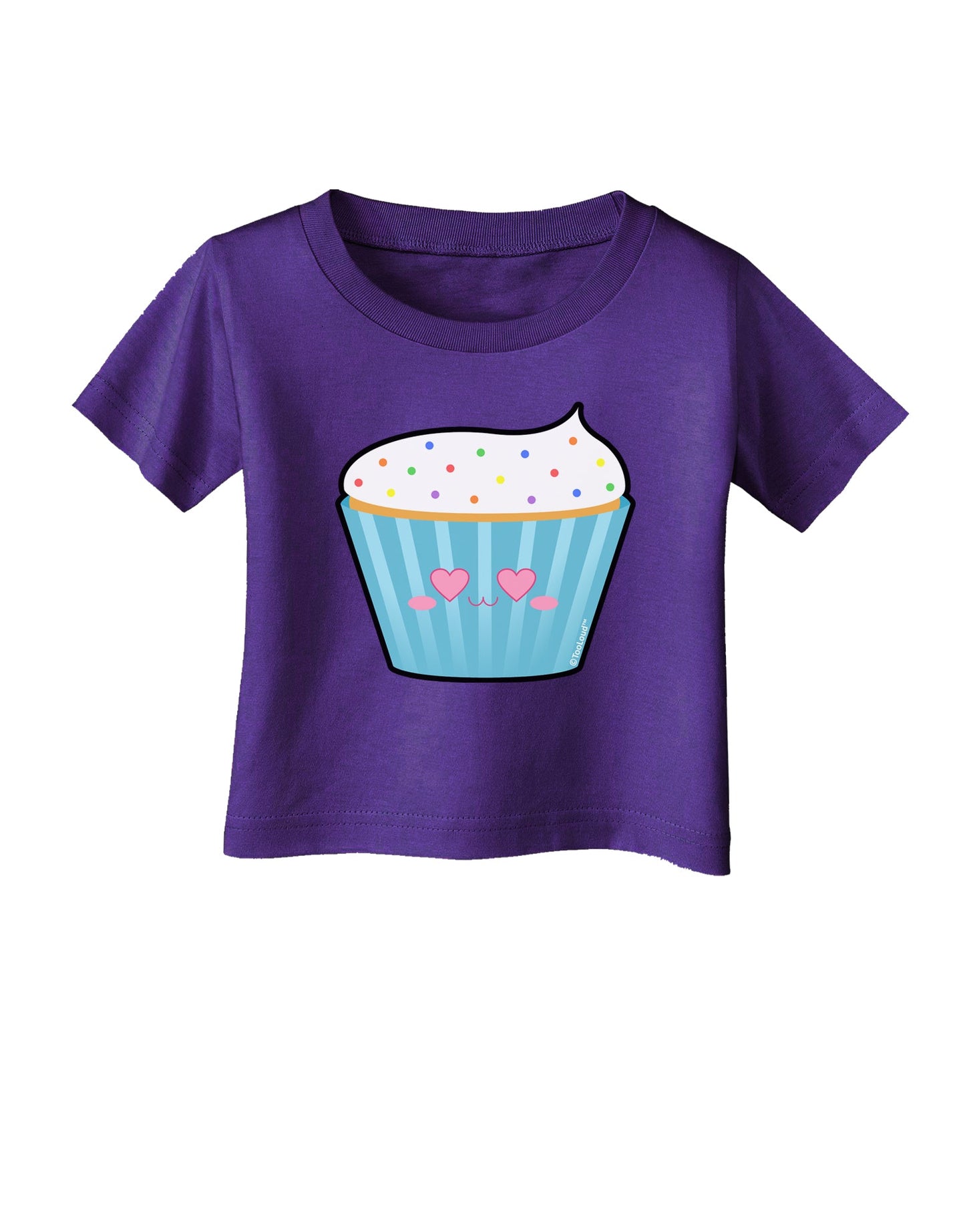 Cute Cupcake with Sprinkles - Heart Eyes Infant T-Shirt Dark by TooLoud-TooLoud-Purple-06-Months-Davson Sales