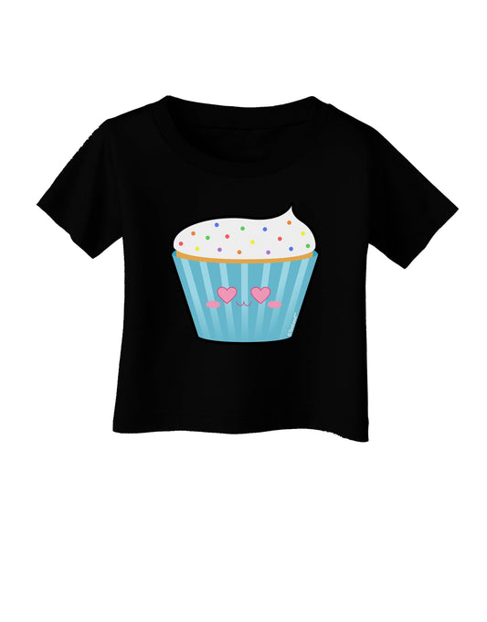 Cute Cupcake with Sprinkles - Heart Eyes Infant T-Shirt Dark by TooLoud-TooLoud-Black-06-Months-Davson Sales