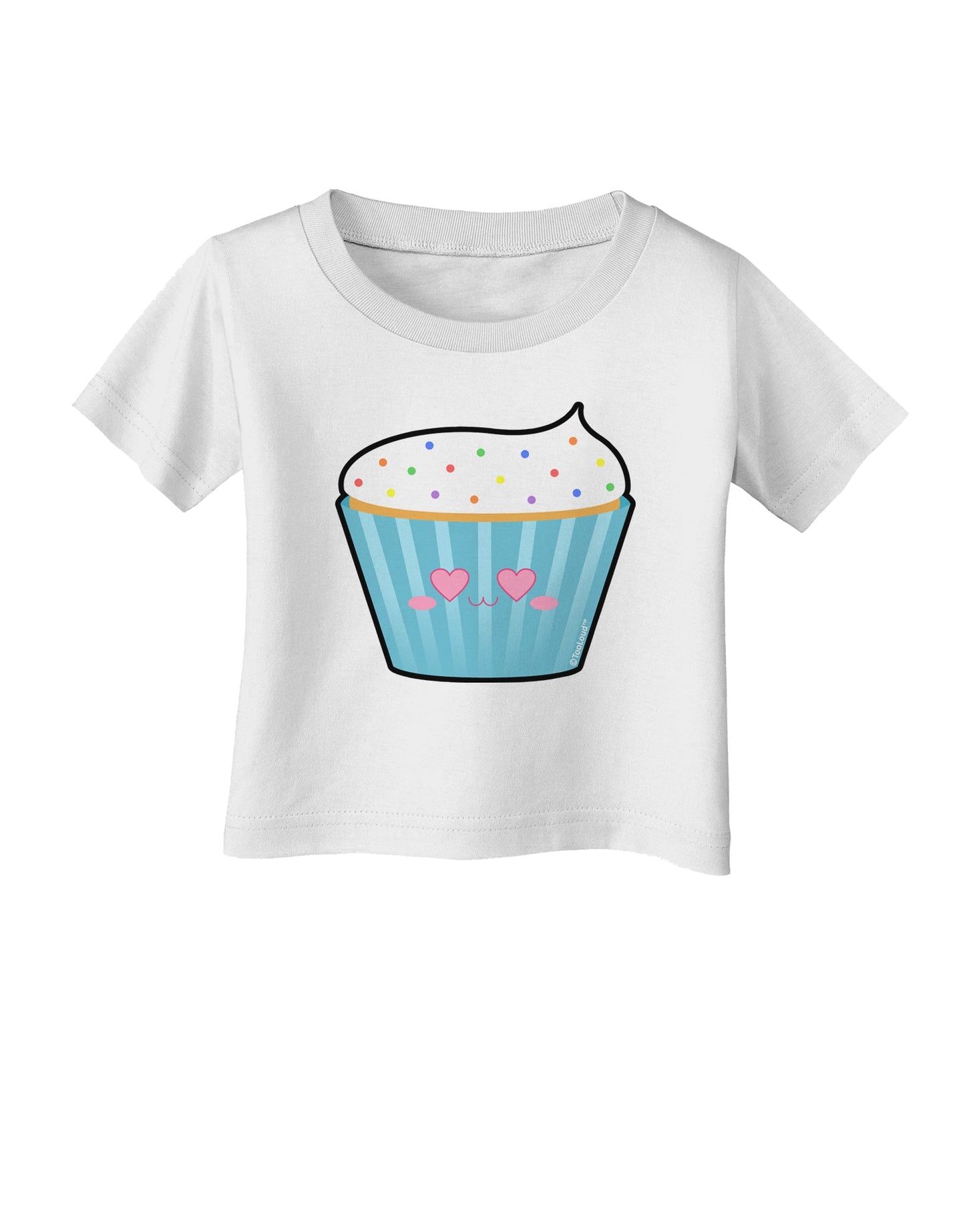 Cute Cupcake with Sprinkles - Heart Eyes Infant T-Shirt by TooLoud-Infant T-Shirt-TooLoud-White-06-Months-Davson Sales