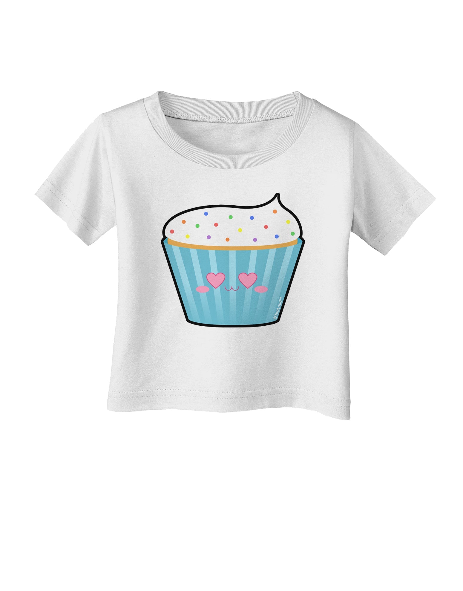 Cute Cupcake with Sprinkles - Heart Eyes Infant T-Shirt by TooLoud-Infant T-Shirt-TooLoud-White-06-Months-Davson Sales