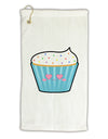 Cute Cupcake with Sprinkles - Heart Eyes Micro Terry Gromet Golf Towel 16 x 25 inch by TooLoud-Golf Towel-TooLoud-White-Davson Sales