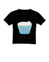 Cute Cupcake with Sprinkles - Heart Eyes Toddler T-Shirt Dark by TooLoud-Toddler T-Shirt-TooLoud-Black-2T-Davson Sales