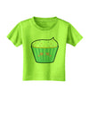 Cute Cupcake with Sprinkles - Heart Eyes Toddler T-Shirt by TooLoud-Toddler T-Shirt-TooLoud-Lime-Green-2T-Davson Sales