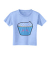 Cute Cupcake with Sprinkles - Heart Eyes Toddler T-Shirt by TooLoud-Toddler T-Shirt-TooLoud-Aquatic-Blue-2T-Davson Sales