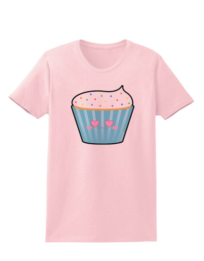 Cute Cupcake with Sprinkles - Heart Eyes Womens T-Shirt by TooLoud-Womens T-Shirt-TooLoud-PalePink-X-Small-Davson Sales