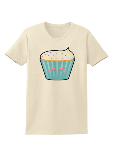 Cute Cupcake with Sprinkles - Heart Eyes Womens T-Shirt by TooLoud-Womens T-Shirt-TooLoud-Natural-X-Small-Davson Sales