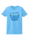 Cute Cupcake with Sprinkles - Heart Eyes Womens T-Shirt by TooLoud-Womens T-Shirt-TooLoud-Aquatic-Blue-X-Small-Davson Sales