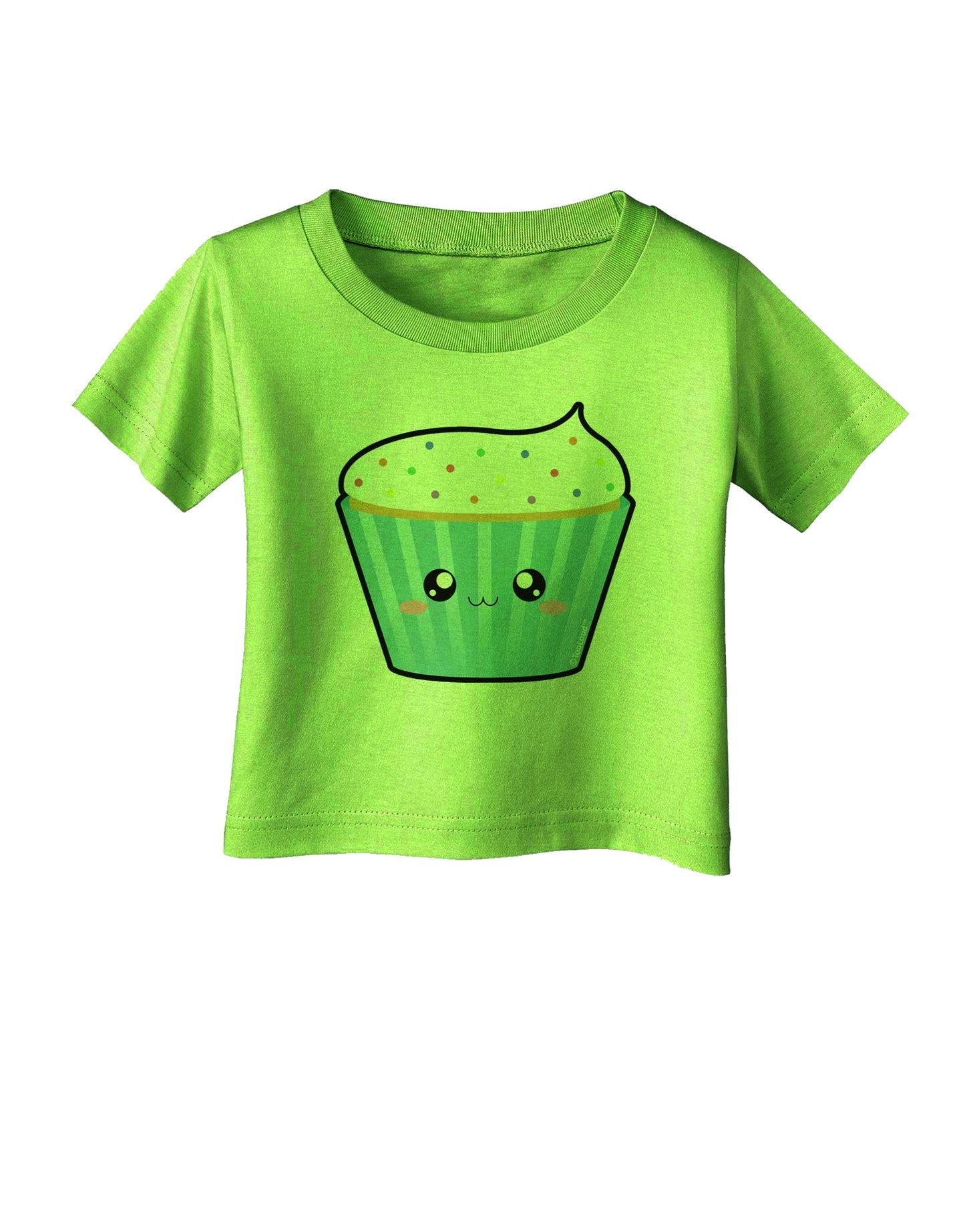 Cute Cupcake with Sprinkles Infant T-Shirt by TooLoud-Infant T-Shirt-TooLoud-Lime-Green-06-Months-Davson Sales
