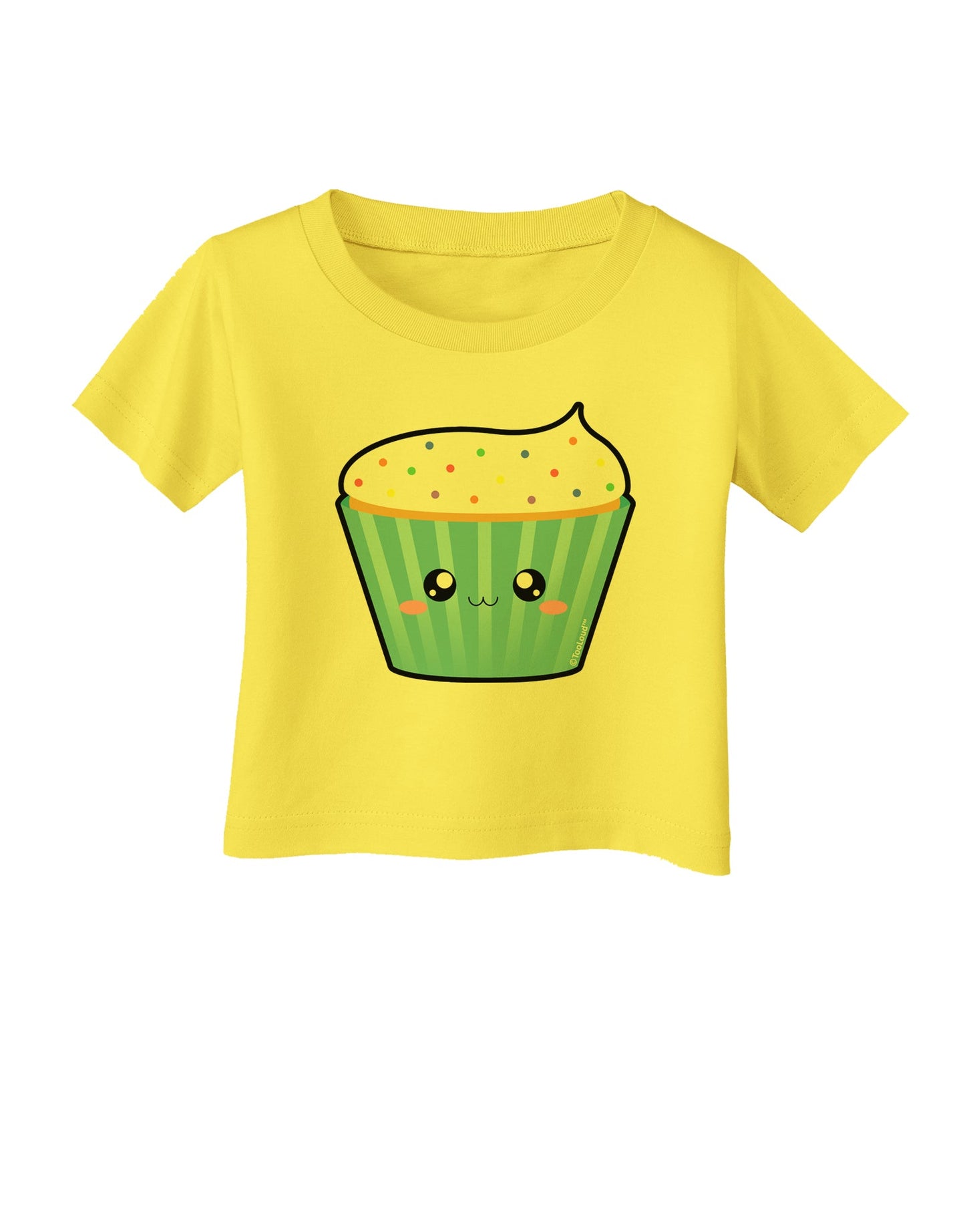 Cute Cupcake with Sprinkles Infant T-Shirt by TooLoud-Infant T-Shirt-TooLoud-Yellow-06-Months-Davson Sales