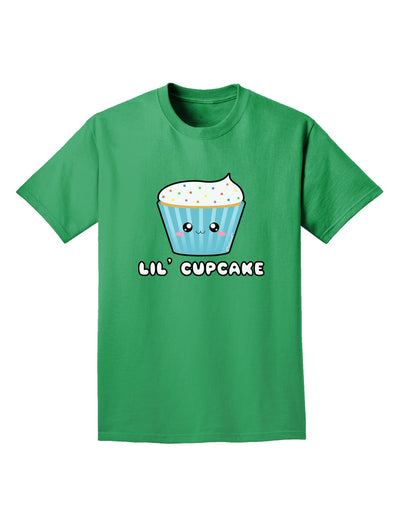 Cute Cupcake with Sprinkles - Lil Cupcake Adult Dark T-Shirt by TooLoud-Mens T-Shirt-TooLoud-Kelly-Green-Small-Davson Sales