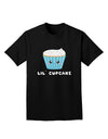 Cute Cupcake with Sprinkles - Lil Cupcake Adult Dark T-Shirt by TooLoud-Mens T-Shirt-TooLoud-Black-Small-Davson Sales