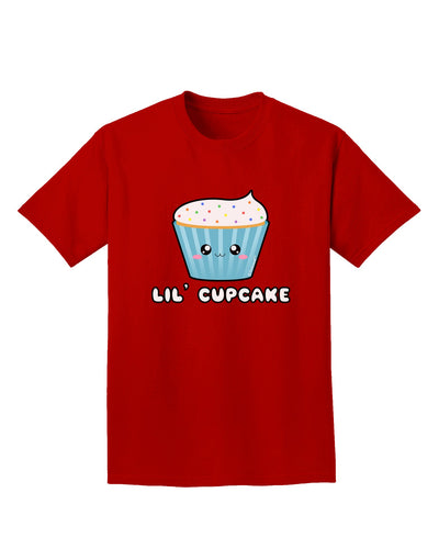 Cute Cupcake with Sprinkles - Lil Cupcake Adult Dark T-Shirt by TooLoud-Mens T-Shirt-TooLoud-Red-Small-Davson Sales