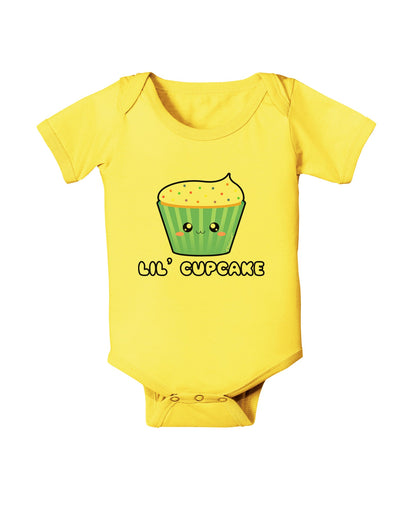 Cute Cupcake with Sprinkles - Lil Cupcake Baby Romper Bodysuit by TooLoud-Baby Romper-TooLoud-Yellow-06-Months-Davson Sales