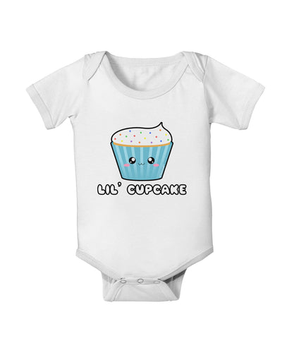 Cute Cupcake with Sprinkles - Lil Cupcake Baby Romper Bodysuit by TooLoud-Baby Romper-TooLoud-White-06-Months-Davson Sales