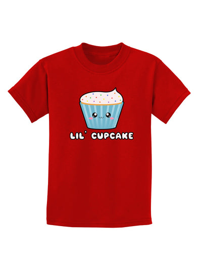 Cute Cupcake with Sprinkles - Lil Cupcake Childrens Dark T-Shirt by TooLoud-Childrens T-Shirt-TooLoud-Red-X-Small-Davson Sales