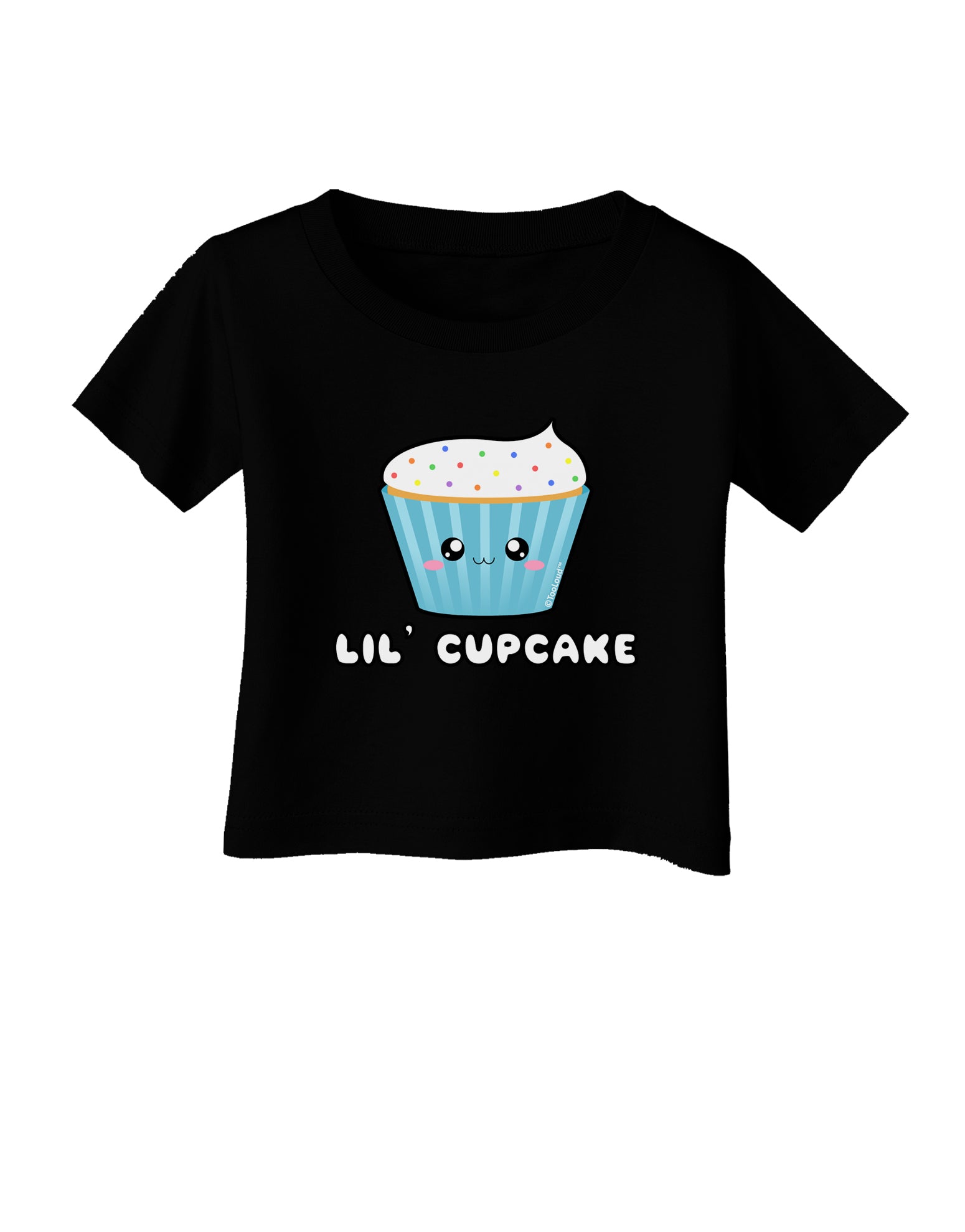 Cute Cupcake with Sprinkles - Lil Cupcake Infant T-Shirt Dark by TooLoud-Infant T-Shirt-TooLoud-Black-06-Months-Davson Sales