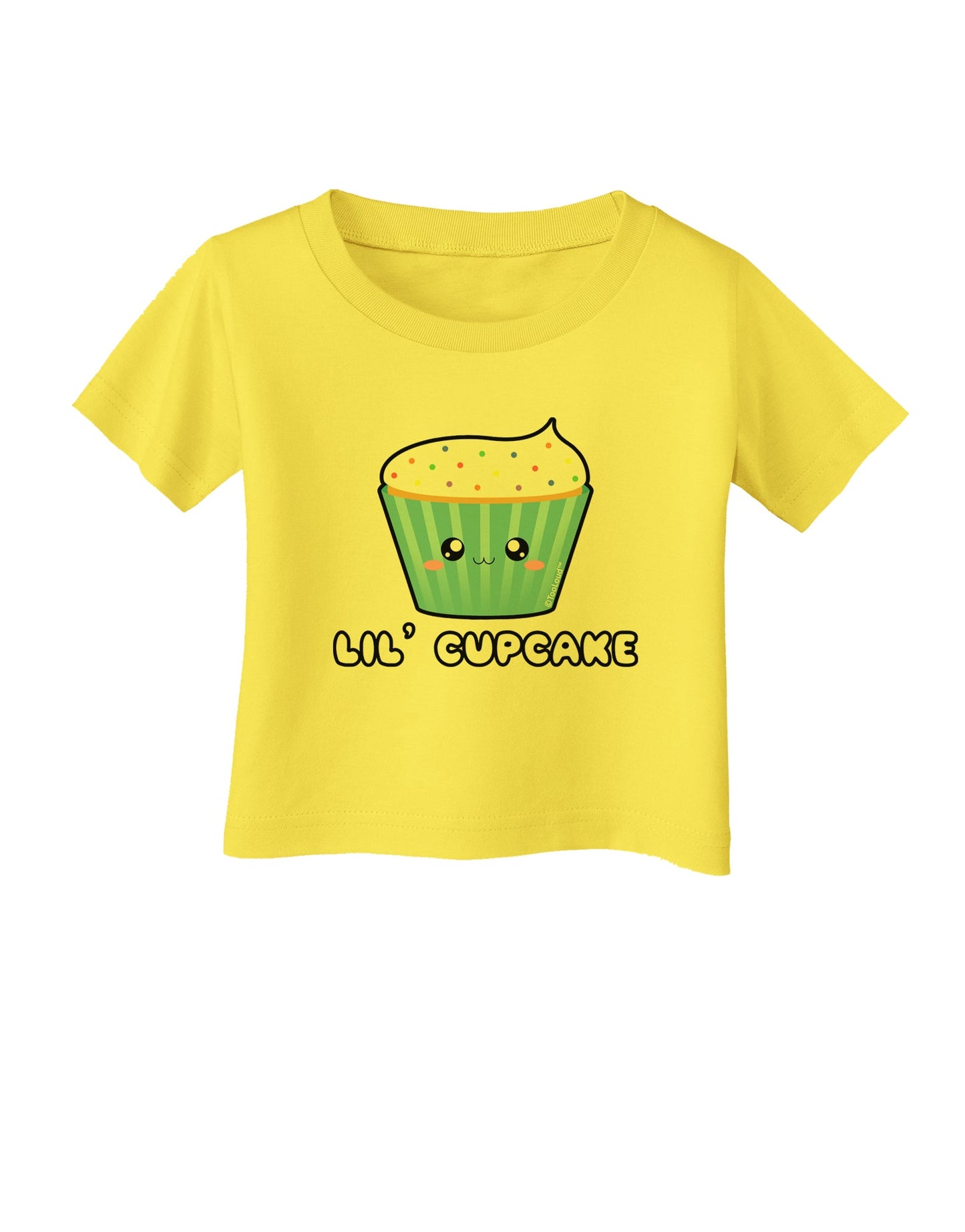 Cute Cupcake with Sprinkles - Lil Cupcake Infant T-Shirt by TooLoud-Infant T-Shirt-TooLoud-Yellow-06-Months-Davson Sales