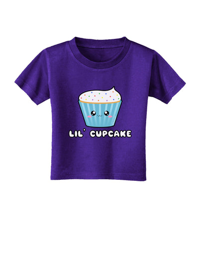 Cute Cupcake with Sprinkles - Lil Cupcake Toddler T-Shirt Dark by TooLoud-Toddler T-Shirt-TooLoud-Purple-2T-Davson Sales