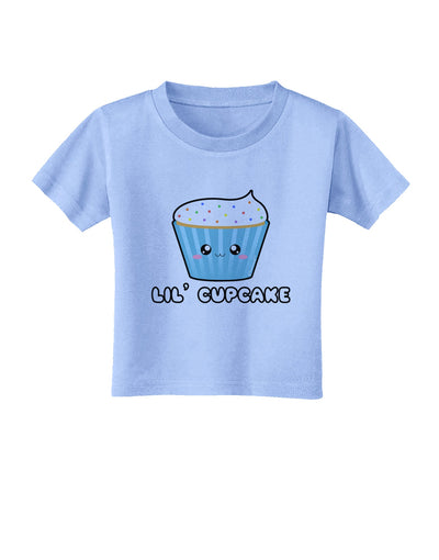 Cute Cupcake with Sprinkles - Lil Cupcake Toddler T-Shirt by TooLoud-Toddler T-Shirt-TooLoud-Aquatic-Blue-2T-Davson Sales