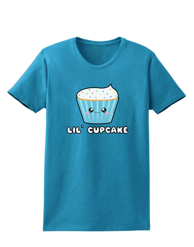 Cute Cupcake with Sprinkles - Lil Cupcake Womens Dark T-Shirt by TooLoud-Womens T-Shirt-TooLoud-Turquoise-X-Small-Davson Sales