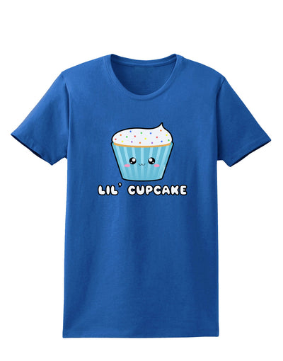 Cute Cupcake with Sprinkles - Lil Cupcake Womens Dark T-Shirt by TooLoud-Womens T-Shirt-TooLoud-Royal-Blue-X-Small-Davson Sales