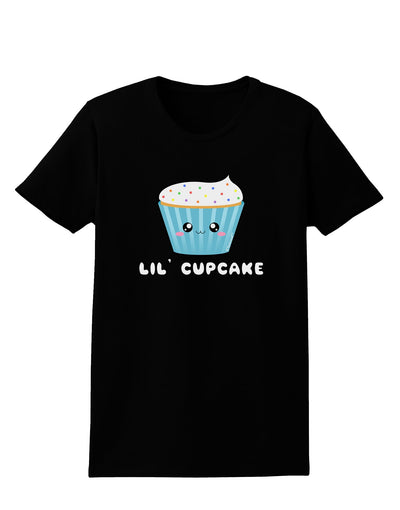 Cute Cupcake with Sprinkles - Lil Cupcake Womens Dark T-Shirt by TooLoud-Womens T-Shirt-TooLoud-Black-X-Small-Davson Sales