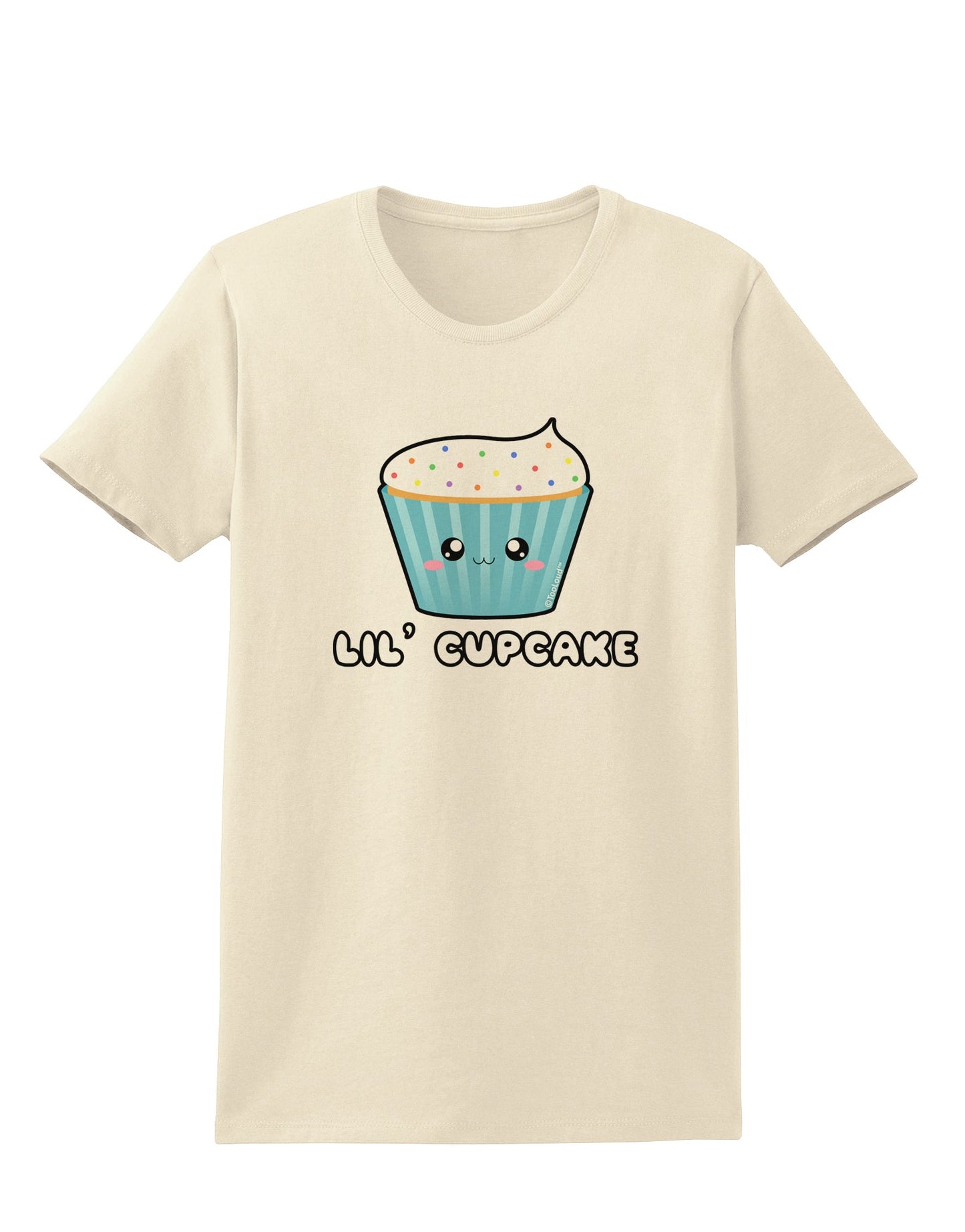 Cute Cupcake with Sprinkles - Lil Cupcake Womens T-Shirt by TooLoud-Womens T-Shirt-TooLoud-Natural-X-Small-Davson Sales